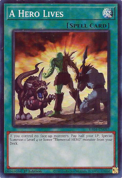 A Hero Lives - RA04-EN087 -  (Super Rare) - 1st Edition